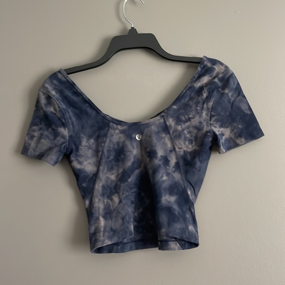 Lululemon Align Crop Top - Navy tie-dye - Picture 2 of 3